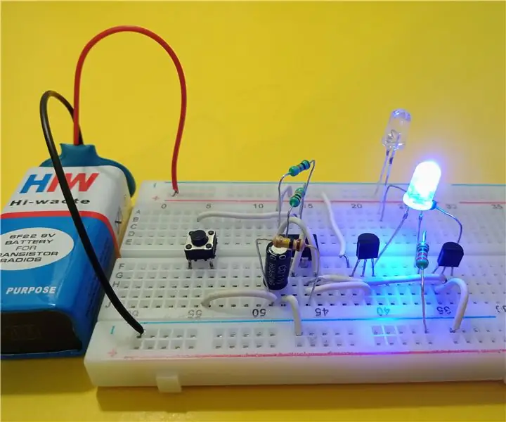 სამი Push ON - Push OFF Latching Circuits: 3 ნაბიჯი