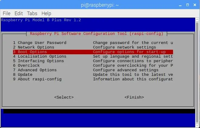 Konfigurujte ďalšie možnosti pomocou Raspi-config