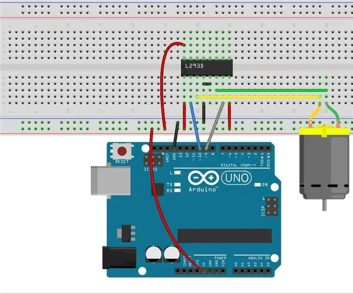 DC ძრავის კონტროლი Arduino Uno R3: 6 ნაბიჯი