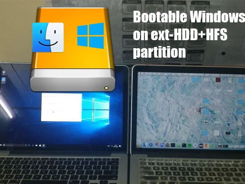 Installera Windows på extern enhet med Mac -partition på Mac