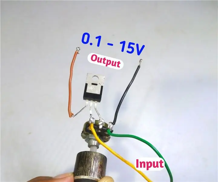 Circuito di alimentazione a tensione variabile utilizzando IRFZ44N Mosfet: 5 passaggi