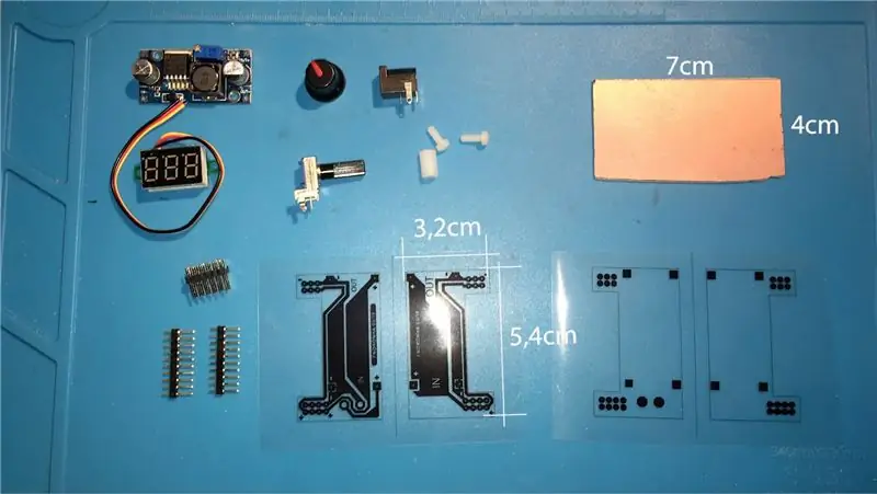 Pengatur Voltan Breadboard Dengan Paparan / Paparan Regulador De Voltagem Com Para Placa De Ensaio