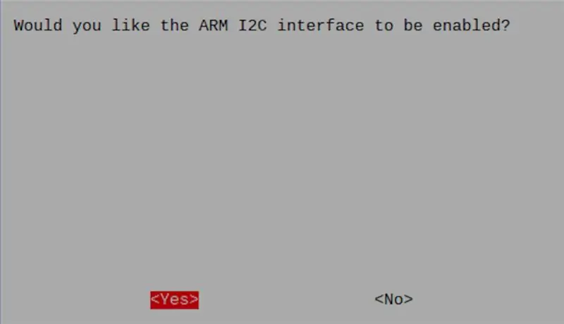 Įgalinkite I2C magistralę, kad ji galėtų bendrauti su AMG8833