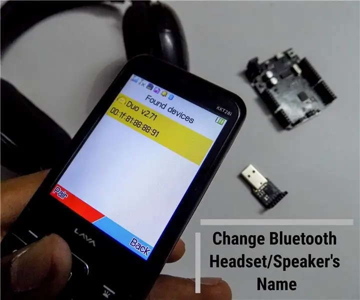 Verander die naam van die Bluetooth -headset/luidspreker/adapter of ander instellings deur UART: 8 stappe (met foto's)