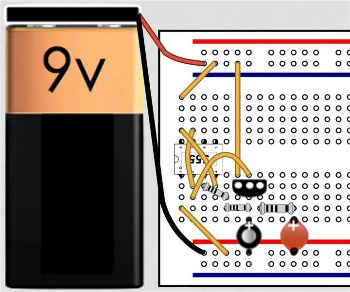 555 টাইমারের সাথে বিবর্ণ LED: 5 টি ধাপ