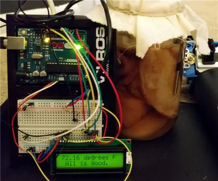 Arduino Kombucha Thermostat: 3 ขั้นตอน (พร้อมรูปภาพ)