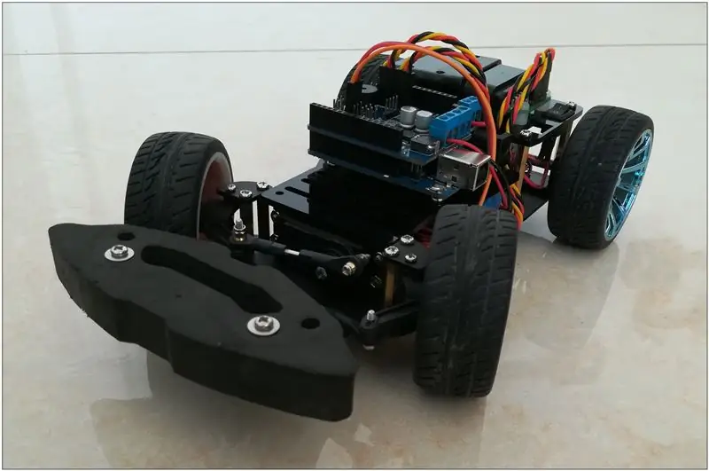 Mobil Robot Kemudi Servo untuk Arduino