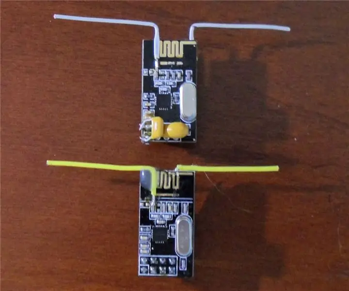 Radio NRF24L01 améliorée avec une modification d'antenne dipolaire bricolage. : 5 étapes (avec photos)