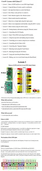 Μαθήματα CrowPi με Python 2.7