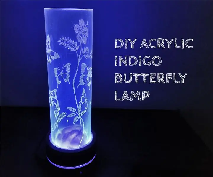 DIY ACRYLIC INDIGO VLINDELAMP .: 13 stappe (met prente)