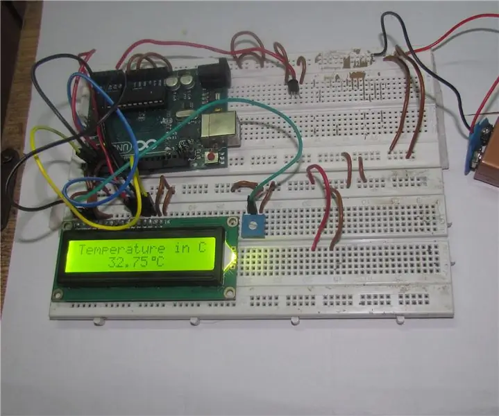 „Arduino“pagrįstas skaitmeninis temperatūros jutiklis: 5 žingsniai (su nuotraukomis)