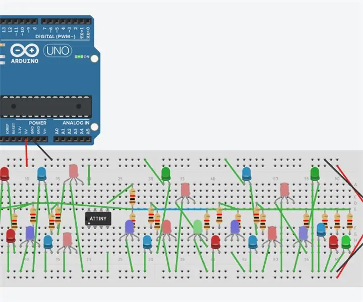 AT Tiny mikrokontroler z diodami LED i RGB: 4 kroki