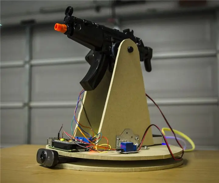 Airsoft Turret Pelacakan Gerakan Raspberry Pi