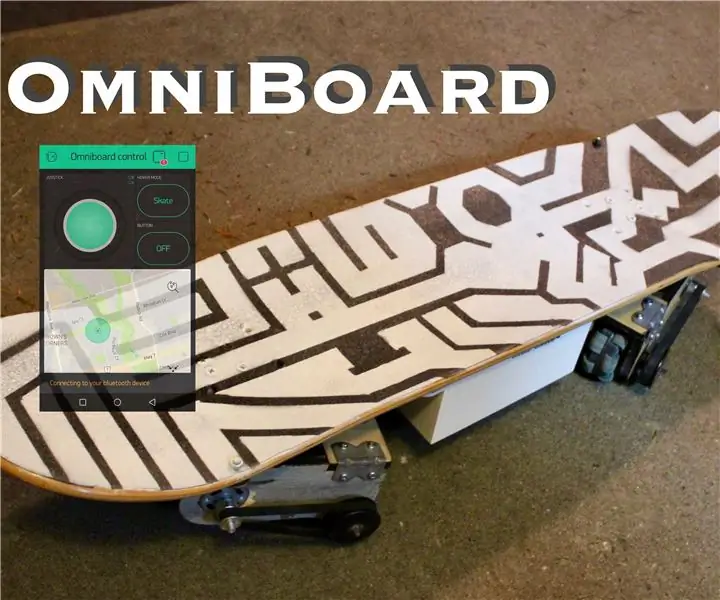 OmniBoard: Skateboard och Hoverboard Hybrid Med Bluetooth -kontroll: 19 steg (med bilder)