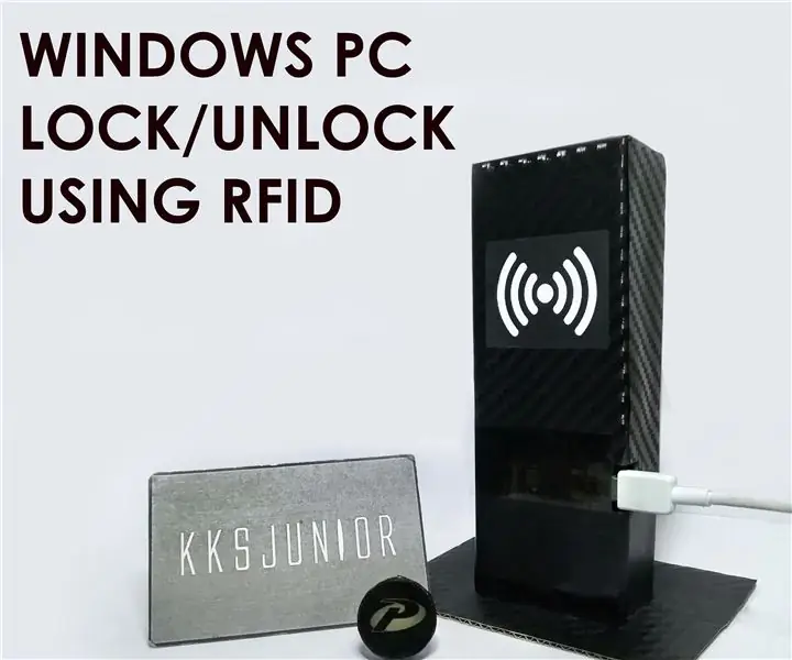 Kunci / Buka Kunci PC Windows Menggunakan RFID .: 7 Langkah (dengan Gambar)