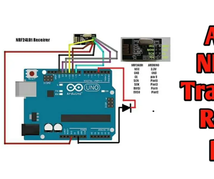 Kutumia Kijijini Kina waya bila kutumia 2.4Ghz NRF24L01 Module Na Arduino - Nrf24l01 4 Channel / 6 Kituo cha Mpokeaji wa Kituo cha Quadcopter - Helikopta ya Rc - Ndege ya Rc Kutumia Arduino: Hatua 5 (na Picha)