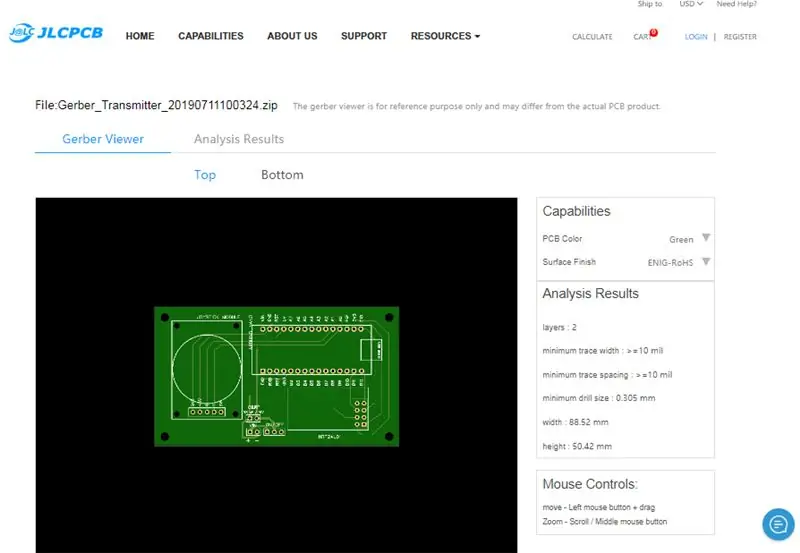 הזמנת ה- PCB