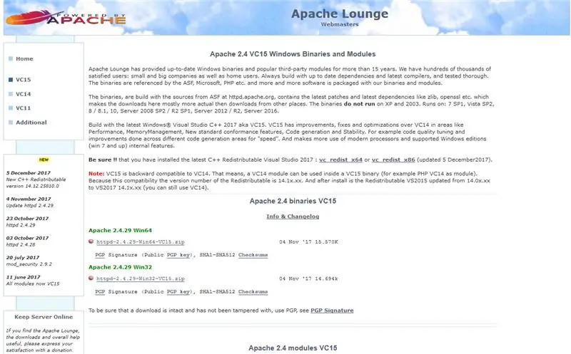 Apache einrichten