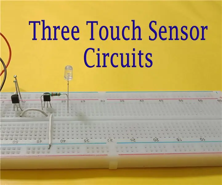 Três circuitos de sensor de toque + circuito de temporizador de toque: 4 etapas