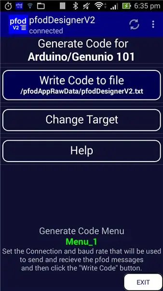 Generering af Arduino -koden