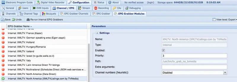 Modul Tvheadend Grabber