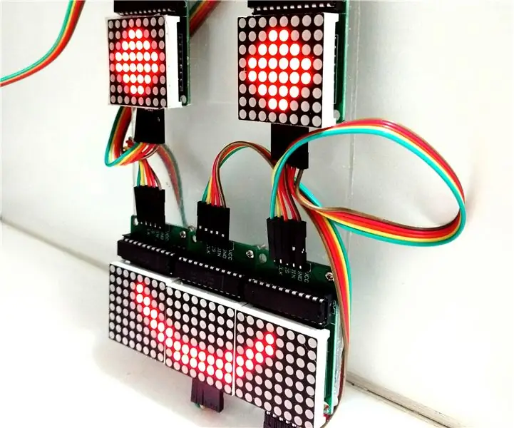 Control de matriz de LED con Arduino Uno (cara de robot con tecnología Arduino): 4 pasos (con imágenes)