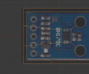 Een 3D-printergegevens maken van een behuizing voor een elektronische module door Blender. Ajarnpa