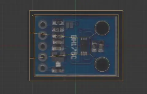 Een 3D-printergegevens maken van een behuizing voor een elektronische module door Blender