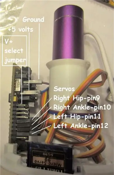 Cablejat: servos i alimentació