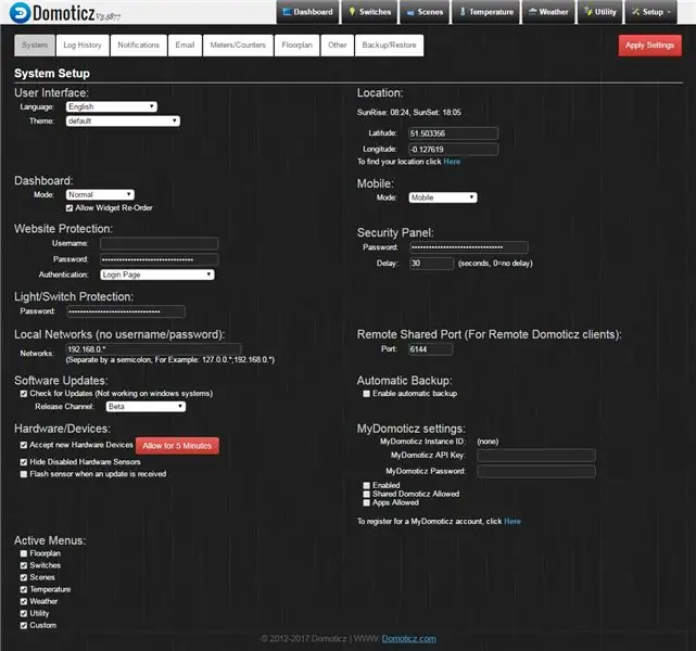 Ajustar la configuración de la aplicación