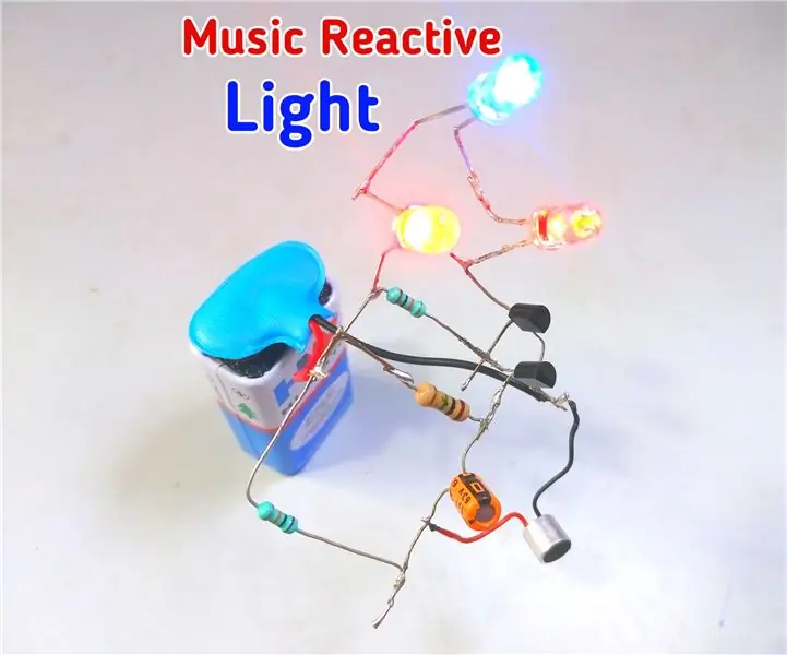 Music Reactive Light Using BC547 Transistor: 13 Βήματα