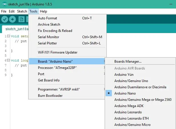 กำหนดค่า Arduino Nano