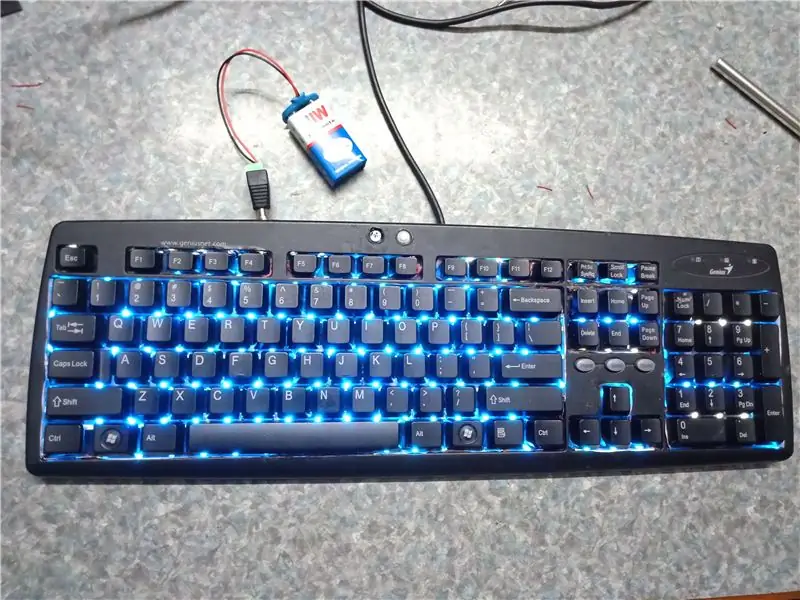 Teclado retroiluminado (azul)