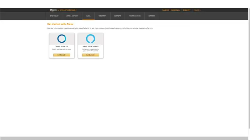 Inicieu la sessió a Cloud9 i a Amazon Developer Console