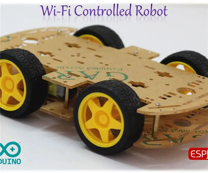 Wi-Fi-beheerde 4-wiel-robot: 6 stappe