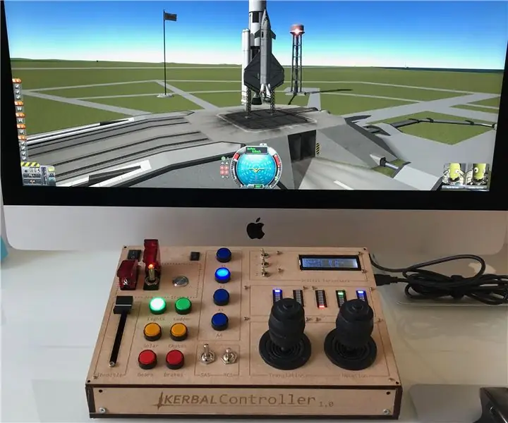 KerbalController: vlastný ovládací panel pre raketovú hru Kerbal Space Program: 11 krokov (s obrázkami)