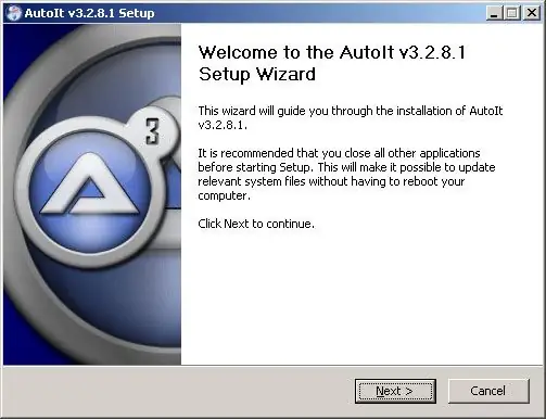 Az AutoIT telepítése