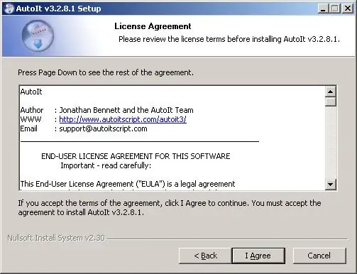 Az AutoIT telepítése