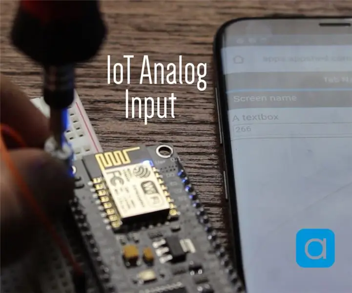 Analogni vhod IoT - Začetek uporabe IoT: 8 korakov