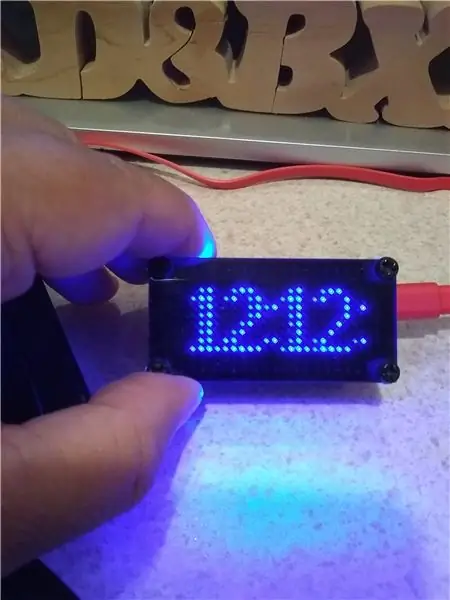 Project 1: isang Simpleng LED Matrix NTP Clock Na May Alinman sa Orasan ng Militar o Display ng AMPM