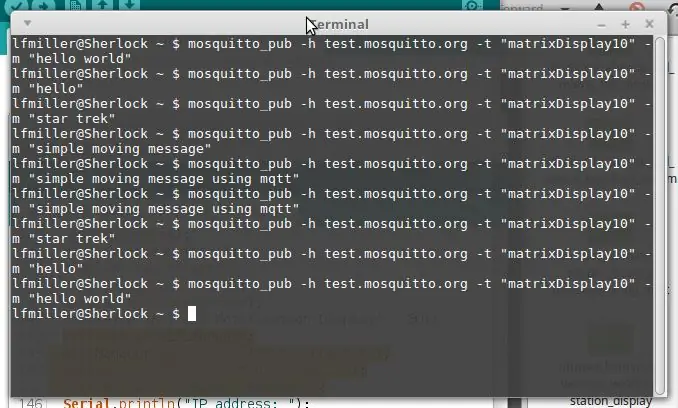 Layihə 3: MQTT istifadə edərək sadə hərəkətli mesaj işarəsi