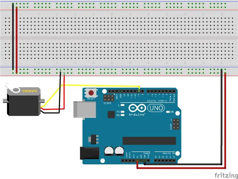 Prijunkite „Micro Servo“