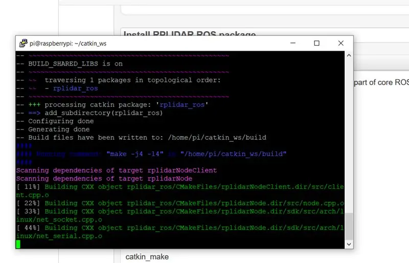 ติดตั้ง RPLIDAR ROS Package