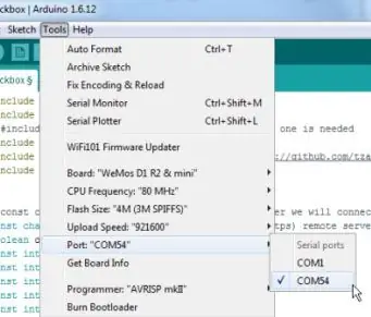 Die WeMos D1 programmeer met behulp van ARDUINO sagteware