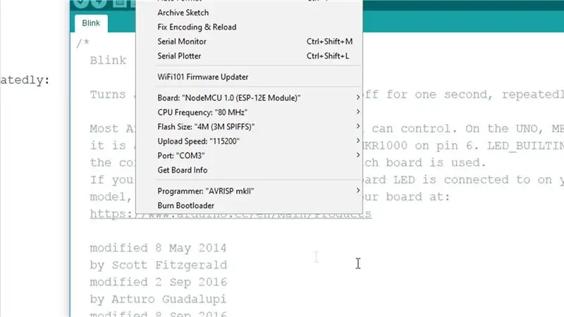 Programe a placa NodeMCU