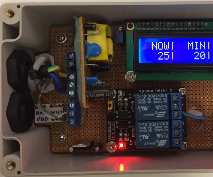 Thermostaat gebaseerd op Arduino: 6 stappen