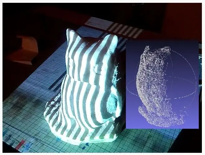 Scanner 3D DIY bazat pe lumină structurată și viziune stereo în limbaj Python