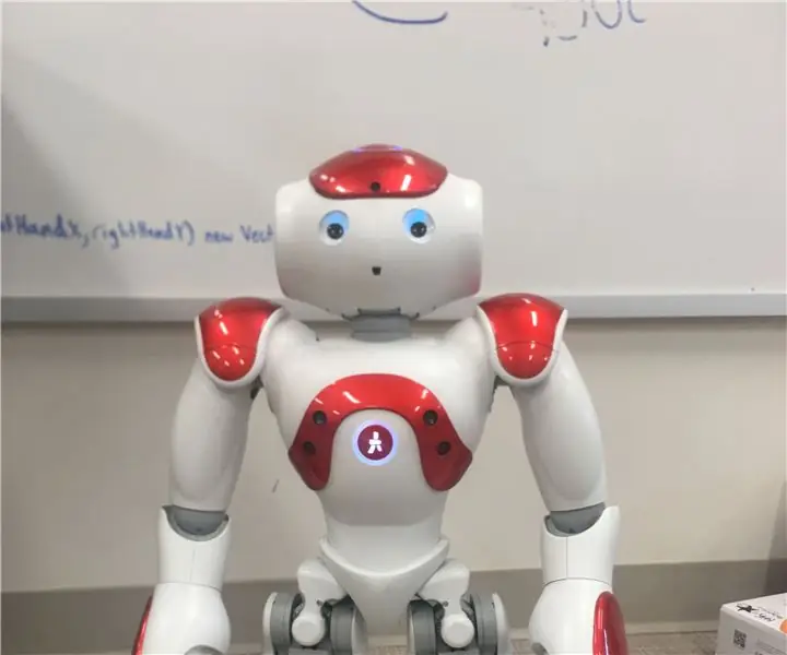 Nao Robot Pagkopya ng Mga Pagkilos Sa Pamamagitan ng Xbox Kinect Camera: 4 Mga Hakbang