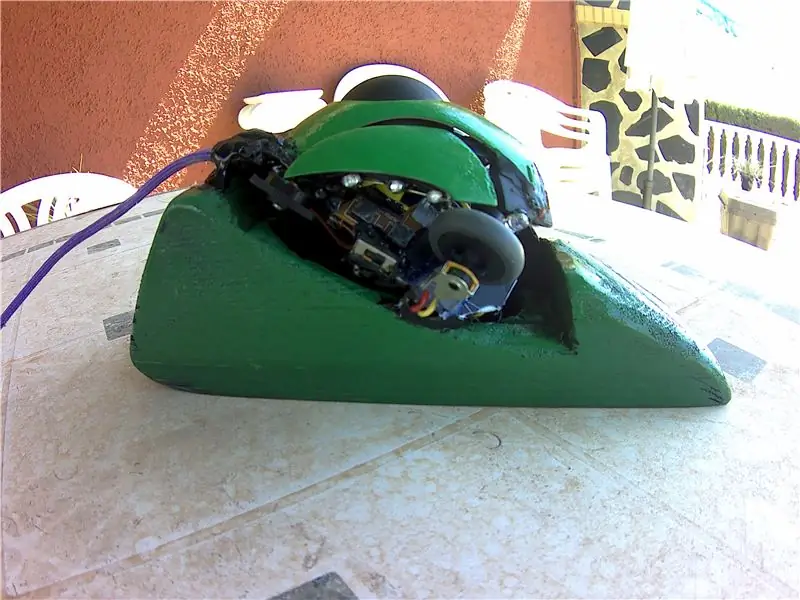 El último ratón verde con trackball DIY de Junk