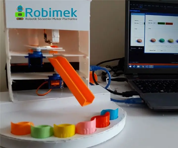 Projecte Arduino Color Sorter amb aplicació de control de PC: 4 passos (amb imatges)